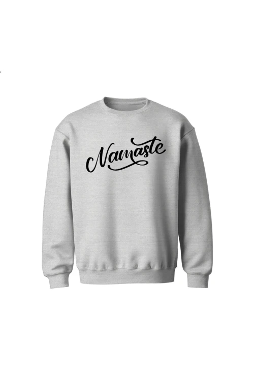 Bluza dziecięca bez kaptura Namaste Napis - szara