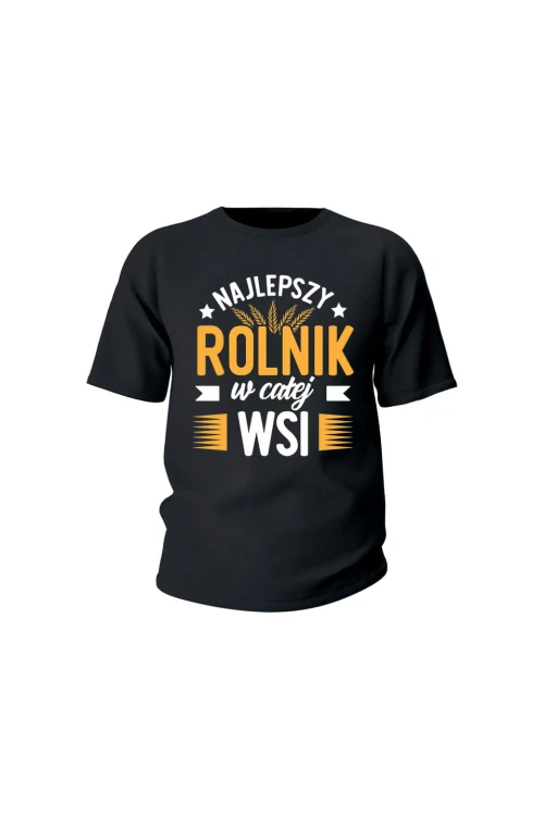 Koszulka dziecięca Najlepszy rolnik w całej wsi - czarna