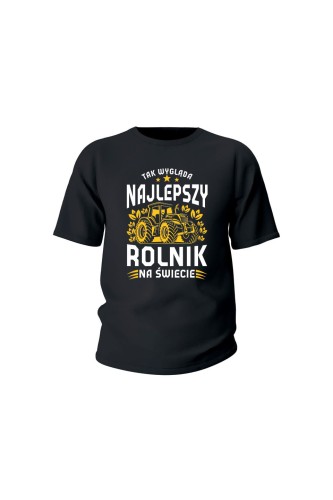 Koszulka dziecięca Najlepszy rolnik na świecie - czarna