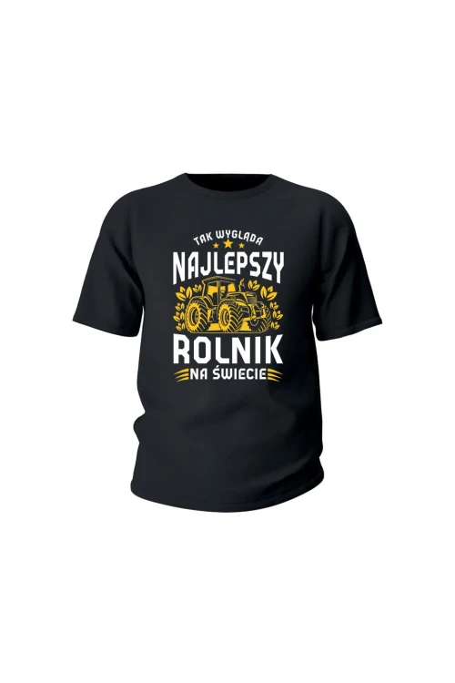 Koszulka dziecięca Najlepszy rolnik na świecie - czarna