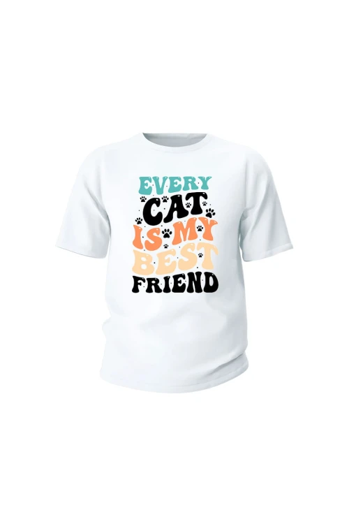 Koszulka dziecięca Every Cat is My Best Friend - biała