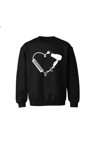 Bluza dziecięca bez kaptura Serce Fryzjerstwo