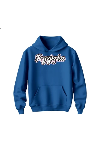 Bluza dziecięca z kapturem Fryzjerka napis