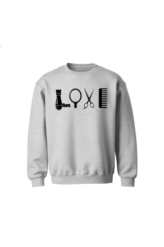 Bluza dziecięca bez kaptura Love Fryzjerstwo