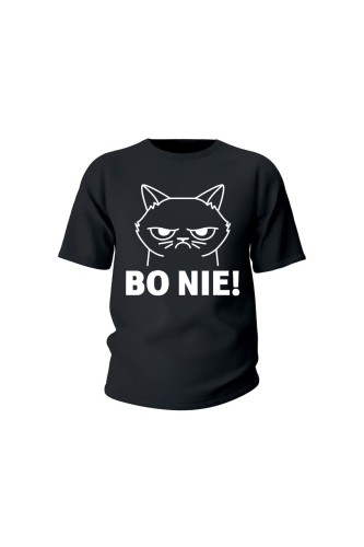 Koszulka dziecięca Bo NIE - czarna