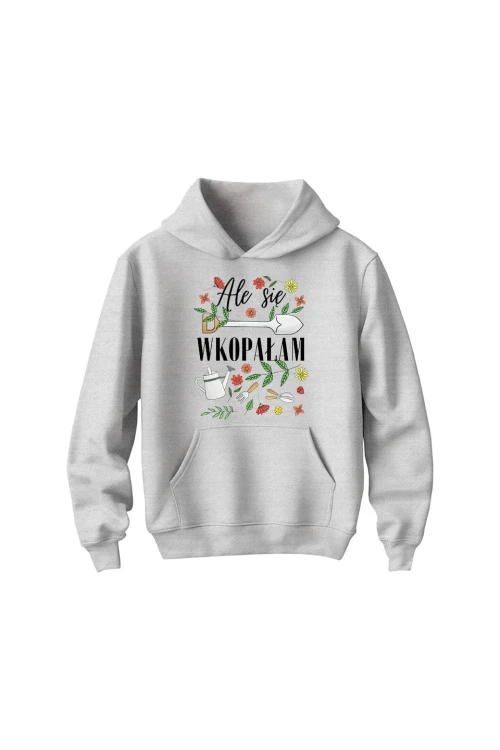 Bluza dziecięca z kapturem Ale się wkopałam - szara