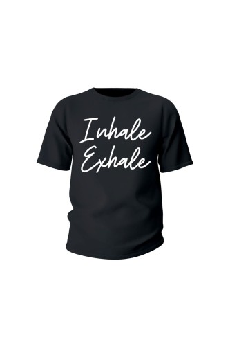 Koszulka dziecięca Inhale Exhale - czarna