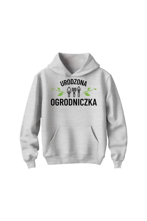 Bluza dziecięca z kapturem Urodzona ogrodniczka - szara