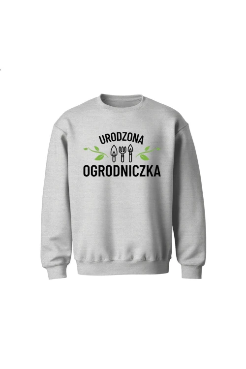 Bluza dziecięca bez kaptura Urodzona ogrodniczka - szara