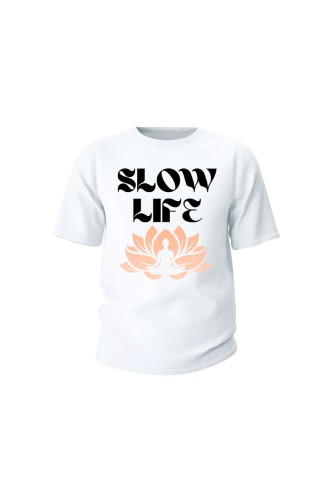 Koszulka dziecięca Slow life - biała