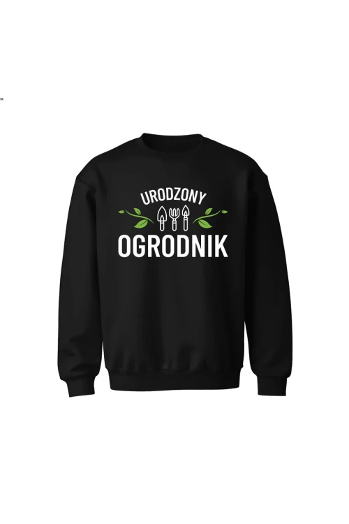 Bluza dziecięca bez kaptura Urodzony ogrodnik - czarna
