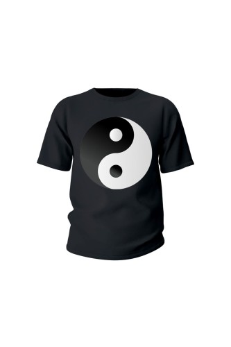Koszulka dziecięca Symbol Yin Yang - czarna