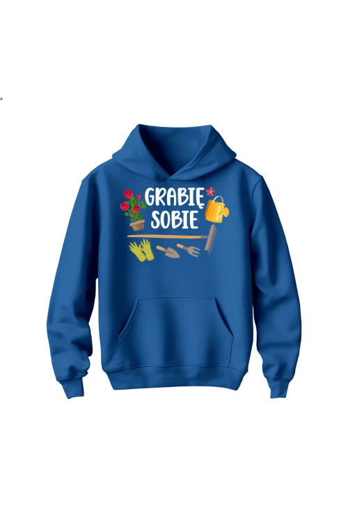 Bluza dziecięca z kapturem Grabie sobie - niebieska