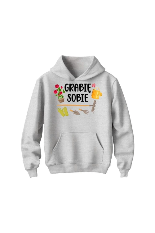 Bluza dziecięca z kapturem Grabie sobie - szara