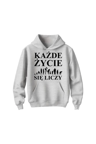 Bluza dziecięca z kapturem Każde życie się liczy