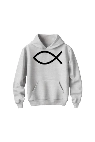 Bluza dziecięca z kapturem Symbol Ryby chrześcijański