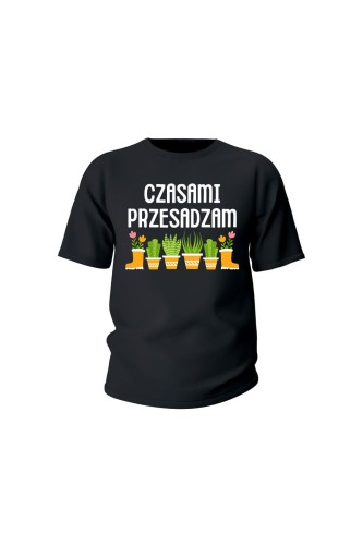Koszulka dziecięca Czasami przesadzam - czarna
