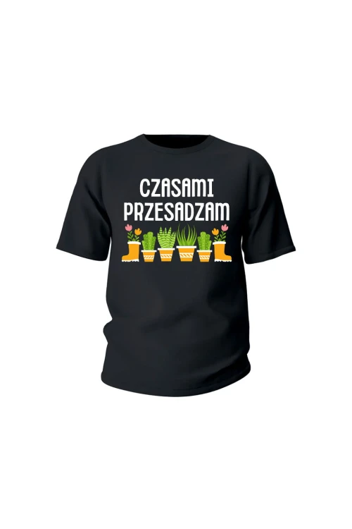 Koszulka dziecięca Czasami przesadzam - czarna