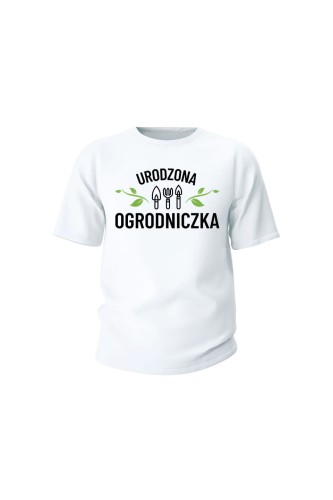 Koszulka dziecięca Urodzona ogrodniczka - biała