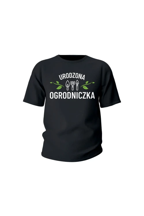 Koszulka dziecięca Urodzona ogrodniczka - czarna