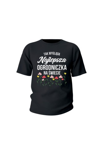 Koszulka dziecięca Tak wygląda najlepsza ogrodniczka na świecie - czarna