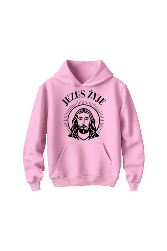 Bluza dziecięca z kapturem Jezus żyje