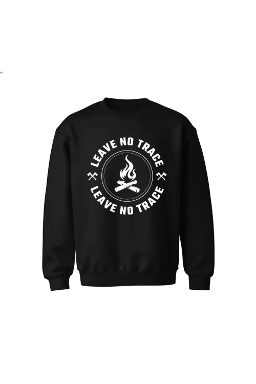 Bluza dziecięca bez kaptura Leave no trace - czarna