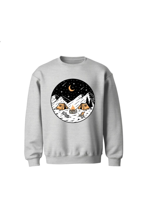 Bluza dziecięca bez kaptura Biwak Nocą - szara