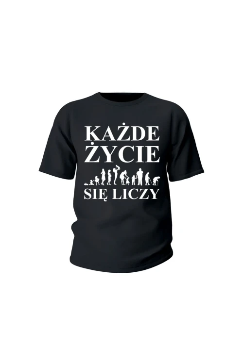 Koszulka dziecięca Każde życie się liczy - czarna