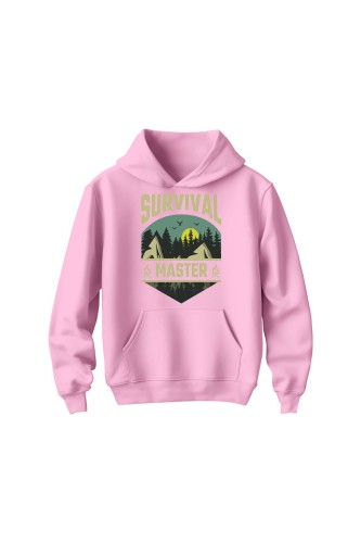 Bluza dziecięca z kapturem Survival Master - różowa