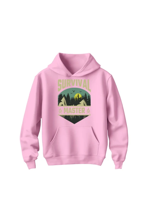 Bluza dziecięca z kapturem Survival Master - różowa