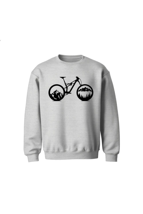 Bluza dziecięca bez kaptura Mountain bike enduro downhill - szara