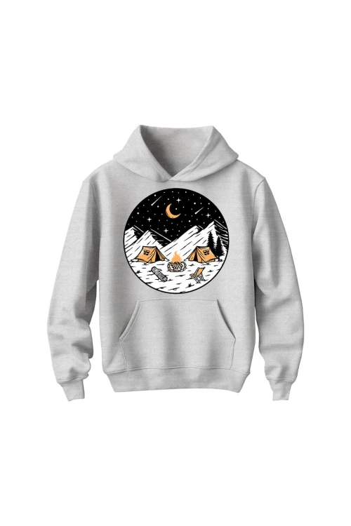 Bluza dziecięca z kapturem Biwak Nocą - szara