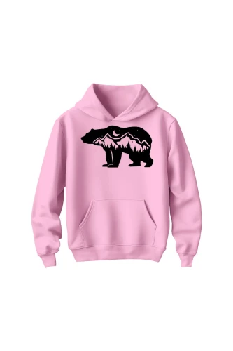 Bluza dziecięca z kapturem Niedźwiedź górski księżyc
