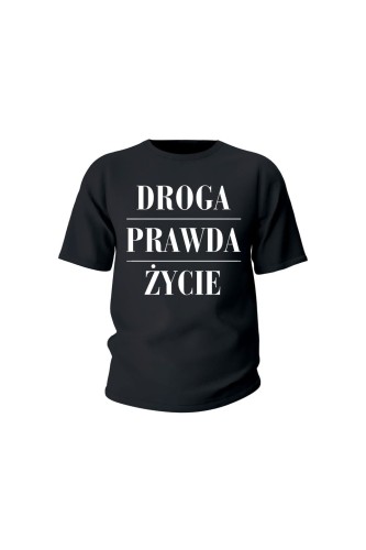 Koszulka dziecięca Droga prawda życie - czarna