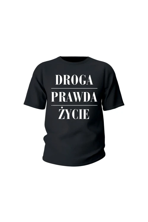Koszulka dziecięca Droga prawda życie - czarna