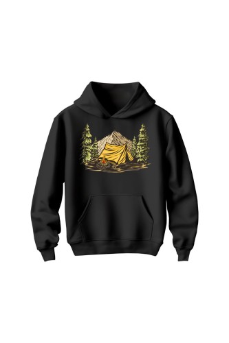 Bluza dziecięca z kapturem Into the wild - czarna