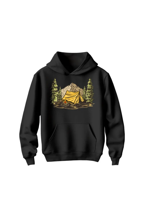 Bluza dziecięca z kapturem Into the wild - czarna