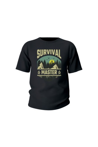 Koszulka dziecięca Survival Master - czarna