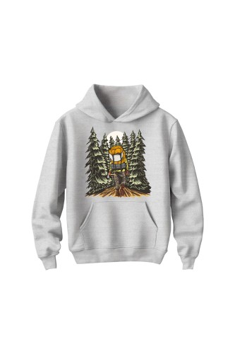 Bluza dziecięca z kapturem W lesie - szara