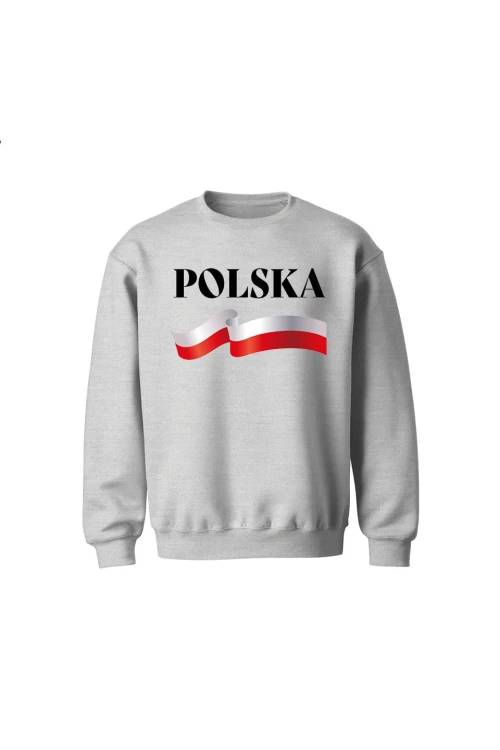 Bluza dziecięca bez kaptura POLSKA - szara