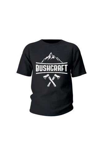 Koszulka dziecięca Bushcraft napis