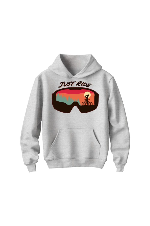 Bluza dziecięca z kapturem Just Ride Gogle - szara