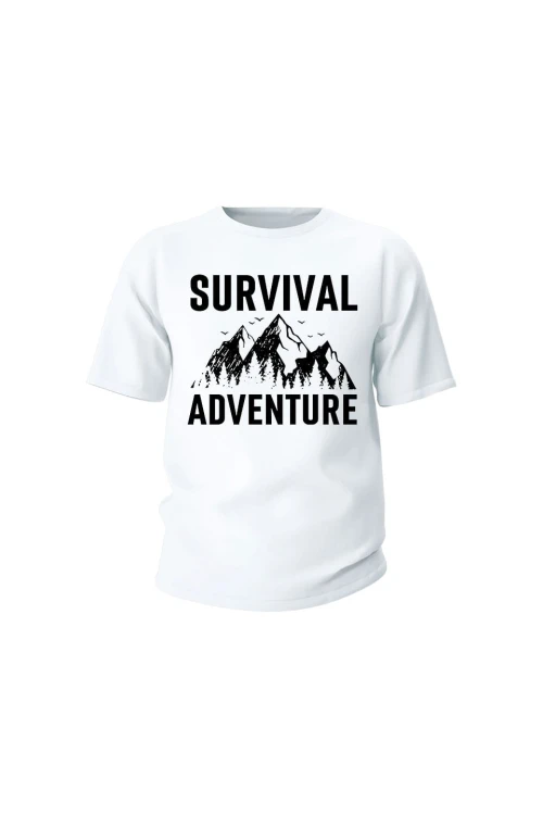Koszulka dziecięca Survival Adventure - biała