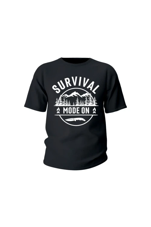 Koszulka dziecięca Survival mode on - czarna