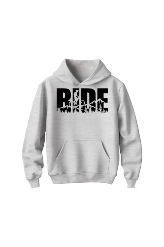 Bluza dziecięca z kapturem Ride MTB - szara