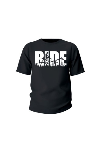 Koszulka dziecięca Ride MTB - czarna