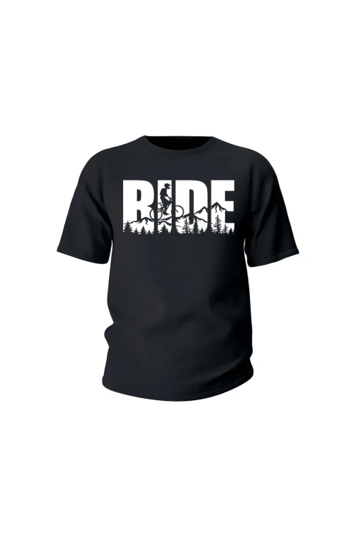 Koszulka dziecięca Ride MTB - czarna