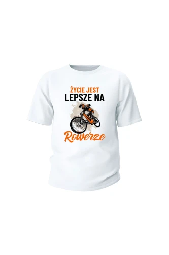 Koszulka dziecięca Życie jest lepsze na rowerze Downhill