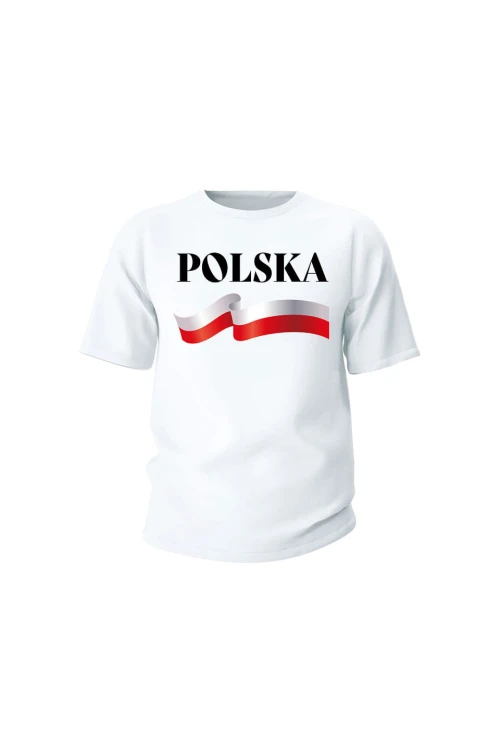 Koszulka dziecięca POLSKA - biała